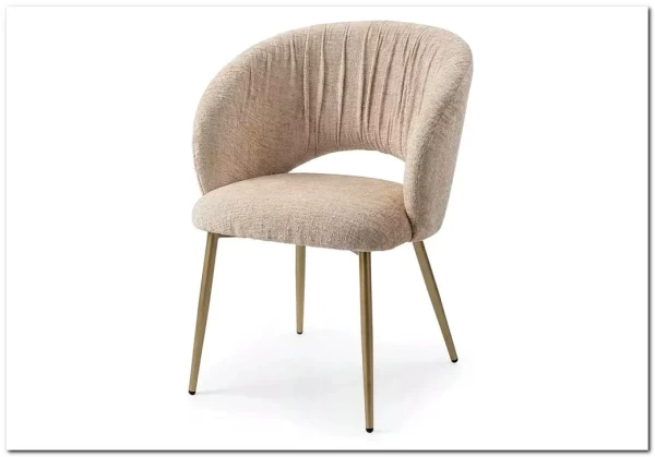 Стул МИДА (MIDA), цвет МОЛОЧНЫЙ SOLO-111, ткань / ШАМПАНЬ каркас, ®DISAUR заказать по цене 13 500 руб. в Саратове