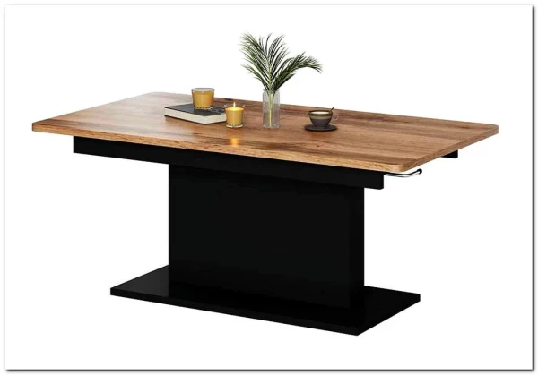 Стол-трансформер Halmar BUSETTI дуб вотан/черный мат заказать по цене 58 339 руб. в Саратове