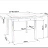 Стол обеденный Signal GD082 80 раскладной (орех винтажный/черный мат) заказать по цене 34 607 руб. в Саратове