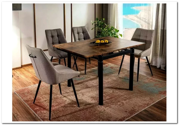 Стол обеденный Signal GD082 80 раскладной (орех винтажный/черный мат) заказать по цене 34 607 руб. в Саратове