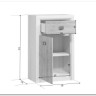 Тумба Koen KOM1D1S ясень снежный BRW заказать по цене 8 960 руб. в Саратове