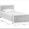 Купить Кровать Koen LOZ90x200 ясень снежный BRW с доставкой по России по цене производителя можно в магазине Другая Мебель в Саратове