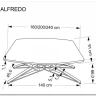 Стол обеденный Halmar ALFREDO 160 (белый мрамор/черный) заказать по цене 59 488 руб. в Саратове