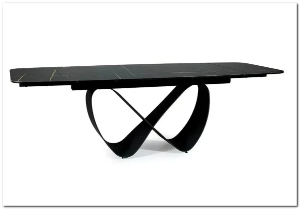 Стол обеденный Signal INFINITY Ceramic 160 раскладной (черный Azario black/черный мат) заказать по цене 209 327 руб. в Саратове