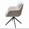 Стул MEADOW 360 град. поворот. Белый XD841-01, букле / черный каркас, DISAUR заказать по цене 15 615 руб. в Саратове