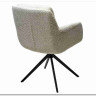Стул MEADOW 360 град. поворот. Белый XD841-01, букле / черный каркас, DISAUR заказать по цене 15 615 руб. в Саратове