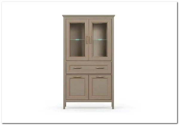 Шкаф-витрина Classic глиняный серый REG2W2D1S/170 BRW заказать по цене 38 730 руб. в Саратове