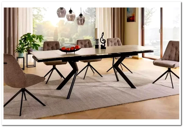 Стол обеденный Signal NORTON 160 (травертин/черный) заказать по цене 86 973 руб. в Саратове