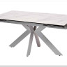 Стол BELLUNO 160 MARBLES KL-99 Белый мрамор матовый итальянская керамика/ белый каркас заказать по цене 99 320 руб. в Саратове