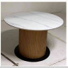 Стол MESA D120 цвет БЕЛЫЙ МРАМОР M326 / Каркас OAK, DISAUR заказать по цене 68 300 руб. в Саратове
