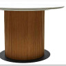 Стол MESA D120 цвет БЕЛЫЙ МРАМОР M326 / Каркас OAK, DISAUR заказать по цене 68 300 руб. в Саратове