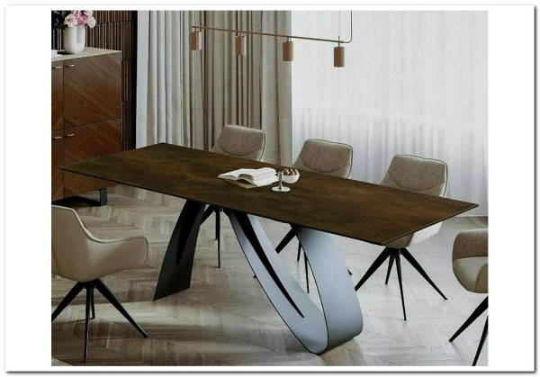 Стол обеденный Signal DIUNA Ceramic 160 раскланой (Ossido Bruno коричневый/черный мат) заказать по цене 156 634 руб. в Саратове