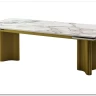 Стол АДАЖИО-2 240 (320) см ARCTIC OCEAN, керамика / Золотой каркас заказать по цене 123 150 руб. в Саратове